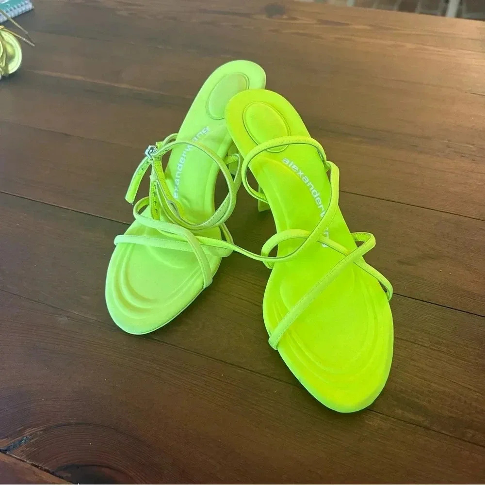 Alexander Wang Dahlia Heel in Glowstick NWOT